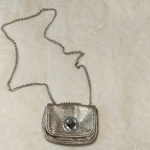 Champagne glitter mini cross bag